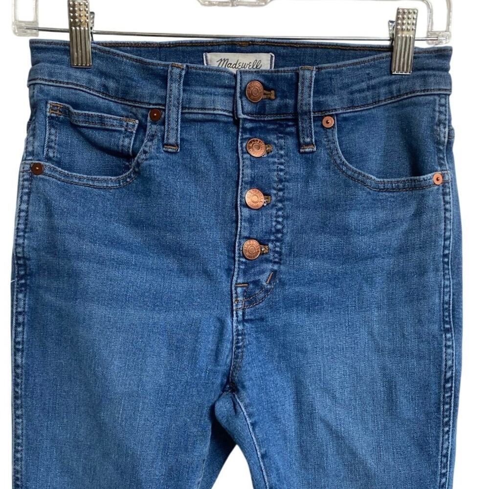 Madewell Petite 10" High-Rise Skinny Crop Jeans| Button-Front TENCEL™ Denim 27P - Picture 8 of 16